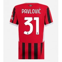 Fotballdrakt Dame AC Milan Strahinja Pavlovic #31 Hjemmedrakt 2024-25 Kortermet